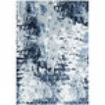 Abani Arto Collection 4' x 6' Blue / White Distressed Contemporary Area Rug