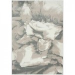 Abani Arto Collection 4' x 6' Blue / White Distressed Contemporary Area Rug