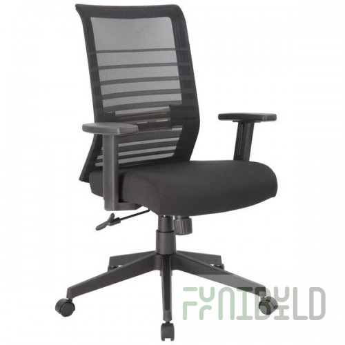 Boss B6566-BK Black Mesh Task Chair with Synchro-Tilt Mechanism