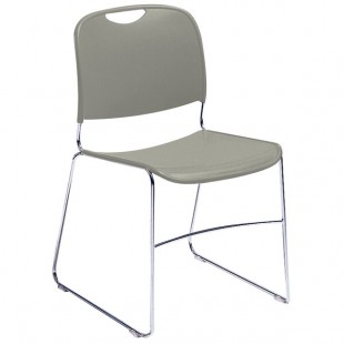National Public Seating 8502 Gunmetal Gray Stackable Ultra Compact Plastic Chair with Chrome Frame National Public Seating 8502 Gunmetal Gray Stackable Ultra Compact Plastic Chair with Chrome Frame