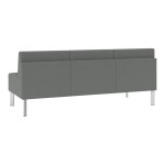 Lesro Luxe Lounge Series Open House Asteroid Fabric 3-Seat Sofa with Steel Legs Lesro Luxe Lounge Series Open House Asteroid Fabric 3-Seat Sofa with Steel Legs