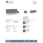 Lesro Luxe Lounge Series Open House Asteroid Fabric 3-Seat Sofa with Steel Legs Lesro Luxe Lounge Series Open House Asteroid Fabric 3-Seat Sofa with Steel Legs