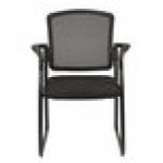 Eurotech 7055SB-BLACK Dakota2 Series Black Mesh Office Side Chair with Arm Rests