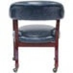 Boss B9545-BE Blue Vinyl Captain's Chair with Casters