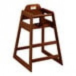 Lancaster Table & Seating Standard Height Wooden High Chair with Dark Brown Finish - Unassembled