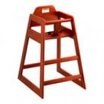 Lancaster Table & Seating Standard Height Wooden High Chair with Dark Brown Finish - Unassembled
