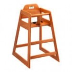 Lancaster Table & Seating Standard Height Wooden High Chair with Dark Brown Finish - Unassembled
