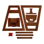 Lancaster Table & Seating Standard Height Wooden High Chair with Dark Brown Finish - Unassembled