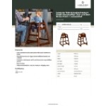 Lancaster Table & Seating Standard Height Wooden High Chair with Dark Brown Finish - Unassembled
