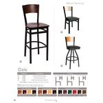 BFM Seating Dale Sand Black Customizable Metal Side Chair with Natural Finish Wooden Back and 2