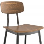 Lancaster Table & Seating Mid-Century Black Chair with Vintage Wood Seat and Backrest - Unassembled Lancaster Table & Seating Mid-Century Black Chair with Vintage Wood Seat and Backrest - Unassembled
