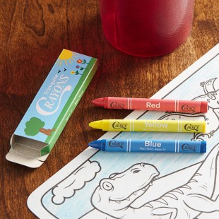Choice 3 Pack Triangular Kids' Restaurant Crayons in Print Box - 500/Case