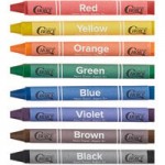 Choice 3 Pack Triangular Kids' Restaurant Crayons in Print Box - 500/Case Choice 3 Pack Triangular Kids' Restaurant Crayons in Print Box - 500/Case