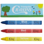 Choice 3 Pack Triangular Kids' Restaurant Crayons in Print Box - 500/Case Choice 3 Pack Triangular Kids' Restaurant Crayons in Print Box - 500/Case