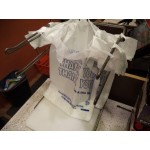 Choice Customizable 1/6 Standard Size White Unprinted Standard-Duty Plastic T-Shirt Bag - 1,000/Case