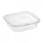 Dart SafeSeal 24 oz. Plastic Tamper-Resistant, Tamper-Evident Bowl with Flat Lid - 150/Case