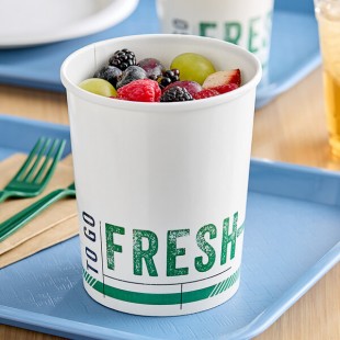 Inno-Pak To Go Fresh 32 oz. Poly-Coated Paper Food Cup - 500/Case Inno-Pak To Go Fresh 32 oz. Poly-Coated Paper Food Cup - 500/Case