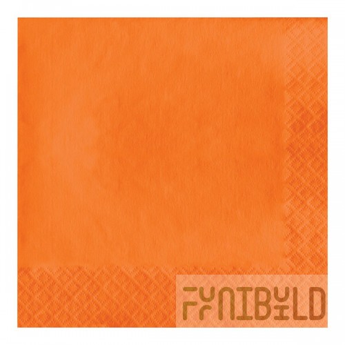Creative Converting 139352135 Sunkissed Orange 2-Ply 1/4 Fold Luncheon Napkin - 600/Case