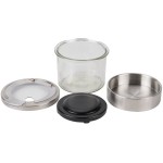 Cal-Mil 1855-4-55HL Mixology Stainless Steel Tiered 3 Jar Display for 16 oz. Jars with Hinged Lids - 14