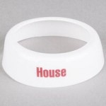 TableCraft CM12 10-Piece Imprinted White Plastic Salad Dressing Dispenser Collar Set with Maroon Lettering TableCraft CM12 10-Piece Imprinted White Plastic Salad Dressing Dispenser Collar Set with Maroon Lettering