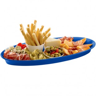 TableCraft CW2210CBL Cobalt Blue Cast Aluminum King Fish Platter