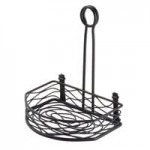 American Metalcraft BNRB64B Square Birdnest Black Metal Basket / Riser - 6
