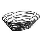American Metalcraft BNRB64B Square Birdnest Black Metal Basket / Riser - 6