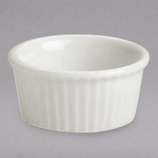Hall China from Steelite International HL8441/22AWHA Ivory (American White) 3 oz. Fluted Ramekin - 36/Case Hall China from Steelite International HL8441/22AWHA Ivory (American White) 3 oz. Fluted Ramekin - 36/Case