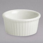 Hall China from Steelite International HL8441/22AWHA Ivory (American White) 3 oz. Fluted Ramekin - 36/Case