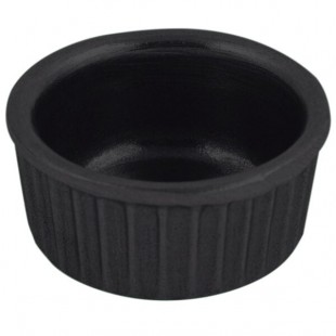 Bon Chef 9024 2 oz. Black Sandstone Finish Cast Aluminum Fluted Ramekin Bon Chef 9024 2 oz. Black Sandstone Finish Cast Aluminum Fluted Ramekin