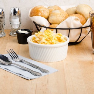 Tuxton BEX-1604 13.5 oz. Eggshell Swirl China Ramekin / Souffle - 12/Case