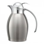 Service Ideas Nicollet 33.8 oz. Black Onyx Stainless Steel Insulated Carafe / Server with Push Button Lid NIC10BSPBBX Service Ideas Nicollet 33.8 oz. Black Onyx Stainless Steel Insulated Carafe / Server with Push Button Lid NIC10BSPBBX