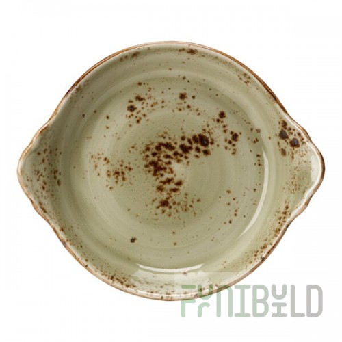Steelite Performance Craft 19 oz. Green Round Eared Dish - 12/Case