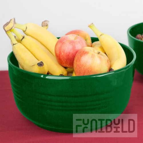 TableCraft CW3180GN 6.75 Qt. Green Cast Aluminum Fruit Bowl