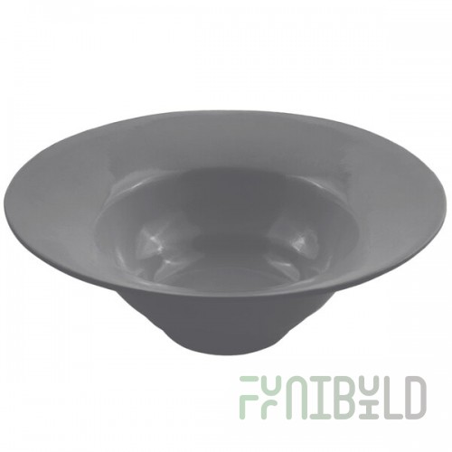 Bon Chef 9172 3 Qt. Smoke Gray Sandstone Finish Cast Aluminum Wide Rim Bowl