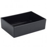 Bon Chef 5108S 84 oz. Black Sandstone Finish Cast Aluminum Straight Sided Rectangle Bowl