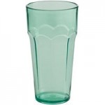 Choice 10 oz. Green Plastic Paneled Tumbler - 12/Pack