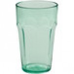 Choice 10 oz. Green Plastic Paneled Tumbler - 12/Pack
