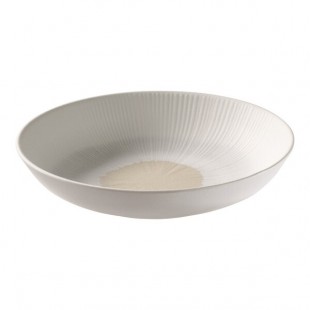 APS Blush 27 oz. Pink and Beige Round Melamine Bowl - 6/Case