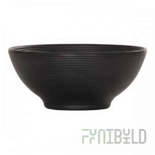Cal-Mil Charlotte 16 oz. Black Melamine Soup Bowl - 6/Case