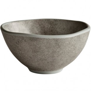 Elite Global Solutions B4582-SVST Santiago 9 oz. Round Silverstone Bowl - 6/Case Elite Global Solutions B4582-SVST Santiago 9 oz. Round Silverstone Bowl - 6/Case
