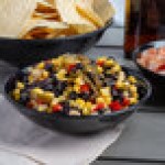 Vollrath 52867 14 oz. Black Melamine Round Serving Bowl