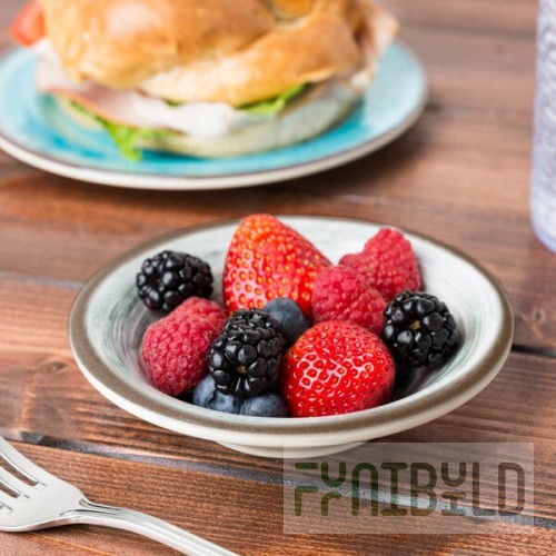 Carlisle 5401818 Mingle 4.5 oz. Smoke Melamine Fruit Bowl - 48/Case