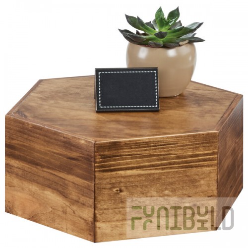 Cal-Mil 435-5-99 Madera Hexagon Oak Wood Riser - 12