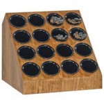 Cal-Mil 435-5-99 Madera Hexagon Oak Wood Riser - 12