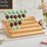 Acopa Mesa 75 Hole Natural Wood Skewer / Cake Pop Holder
