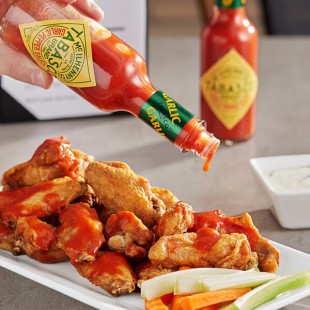 TABASCO® 5 fl. oz. Cayenne Garlic Pepper Hot Sauce - 12/Case