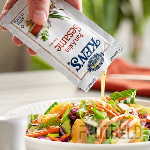 Ken's Foods Pan Asian Sesame Dressing Packet 1.5 oz. - 60/Case