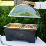 Sterno Full Size ChalkBoard Fold-Away WindGuard Chafer with Black Matte Finish, Two 1/2 Size Pans, and Clear Dome Lid Sterno Full Size ChalkBoard Fold-Away WindGuard Chafer with Black Matte Finish, Two 1/2 Size Pans, and Clear Dome Lid