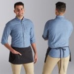 Choice White Polyester Standard Waist Apron with 3 Pockets - 12 Choice White Polyester Standard Waist Apron with 3 Pockets - 12